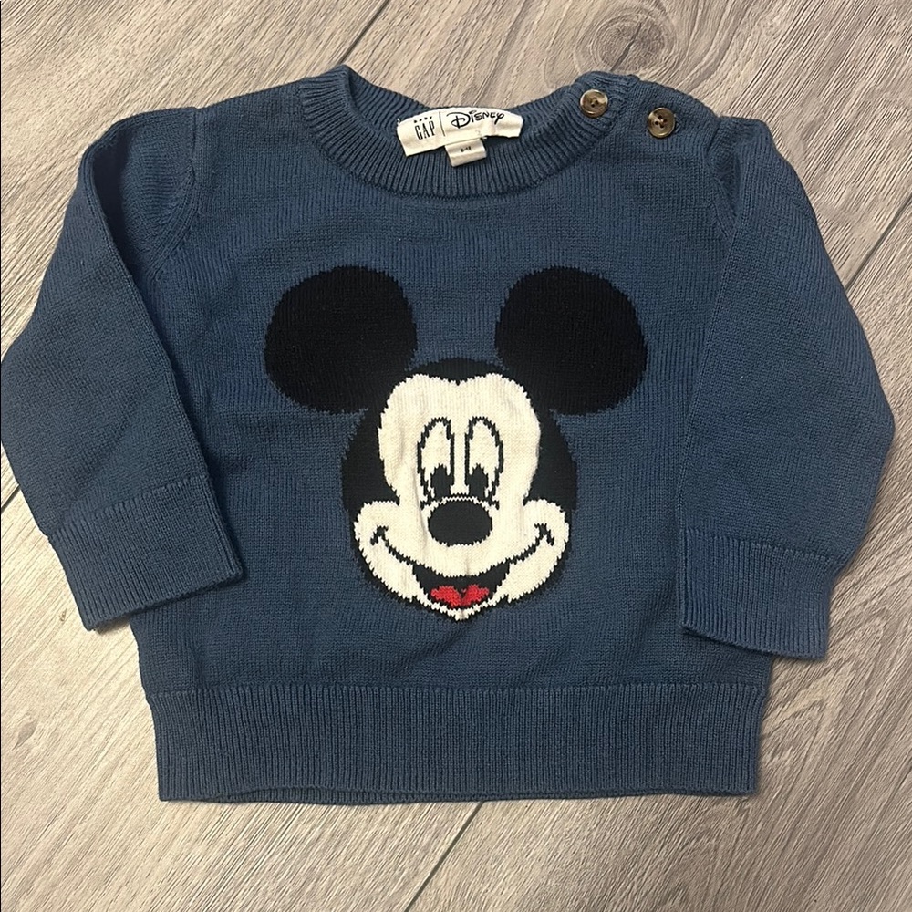Gap Disney Kids Blue Mickey Mouse Sweater
